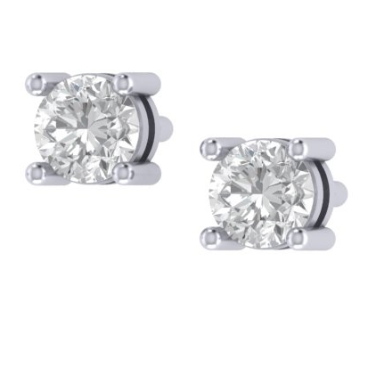 EC0581 Round Diamond Stud Earrings