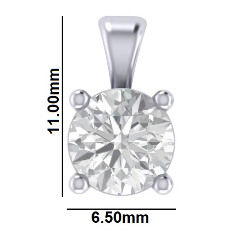 PC0491 Round Diamond Pendant