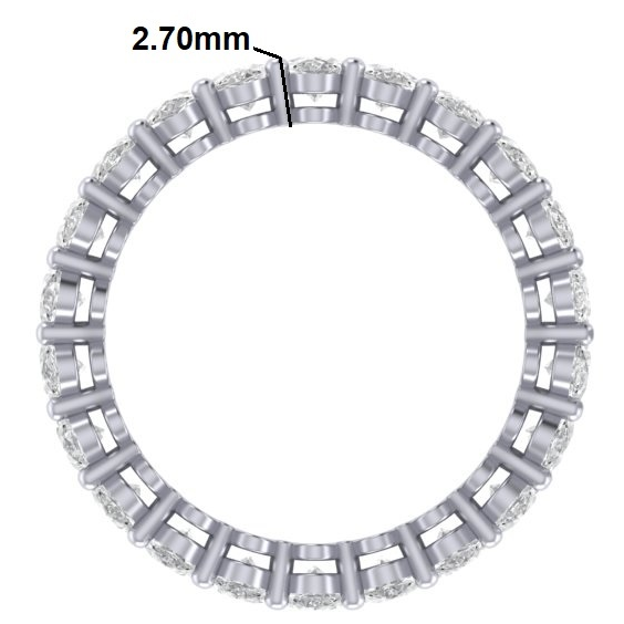 RC1516 Oval Diamond Eternity Ring