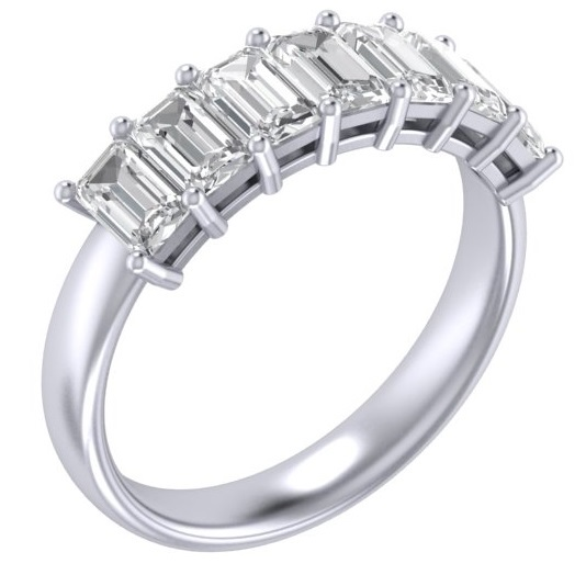 RC1523 Octo Diamond Half Eternity Ring