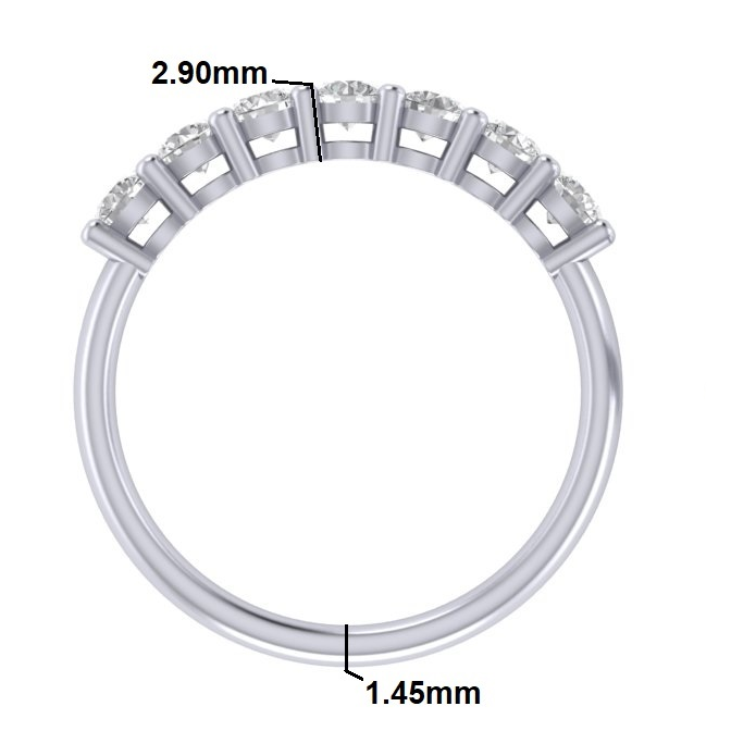 RC1524 Round Diamond Half Eternity Ring