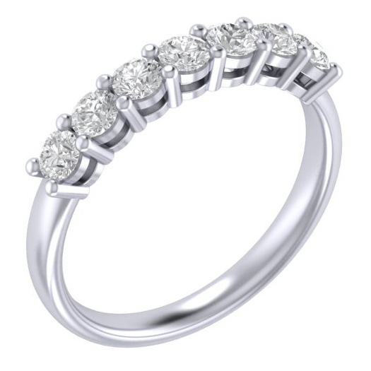 RC1524 Round Diamond Half Eternity Ring