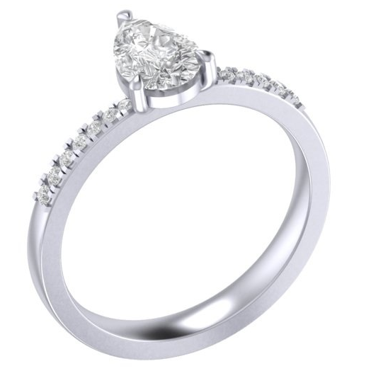 RC1708P Pear Diamond Band Ring