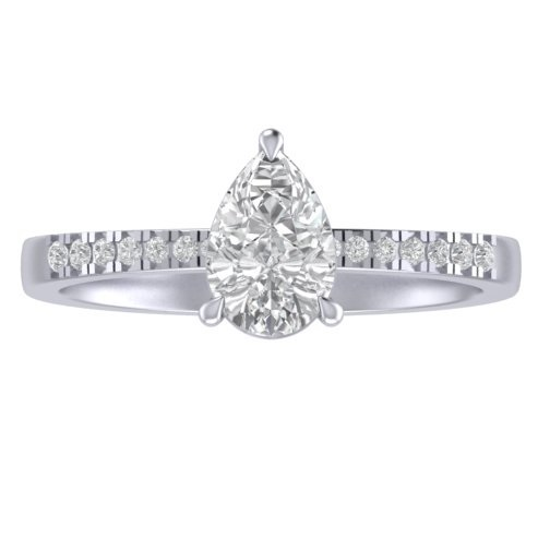 RC1708P Pear Diamond Band Ring