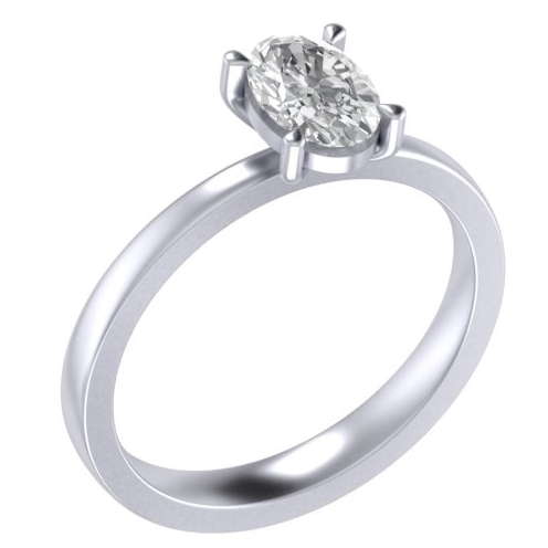 RC1717O Oval Diamond Solitaire Ring