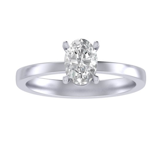 RC1717O Oval Diamond Solitaire Ring