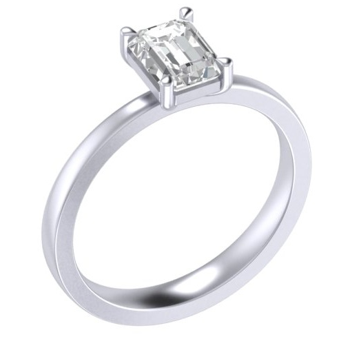 RC1717R Radiant Diamond Solitaire Ring