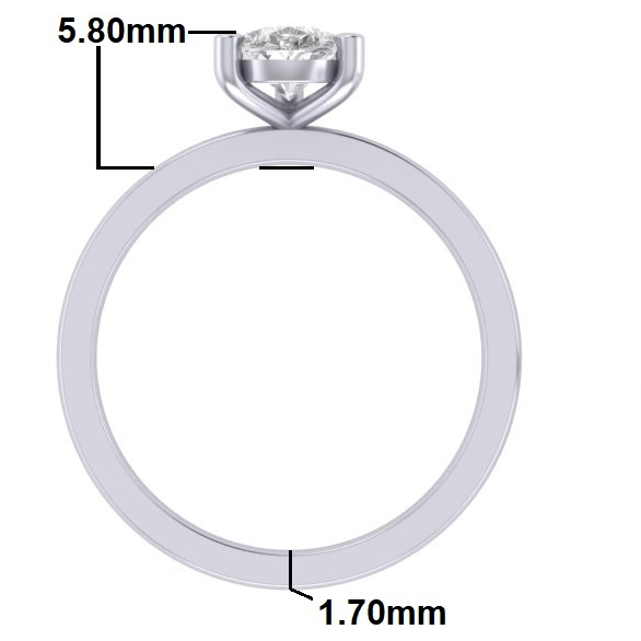 RC1794 Pear Diamond Solitaire Ring