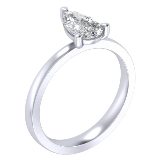 RC1794 Pear Diamond Solitaire Ring