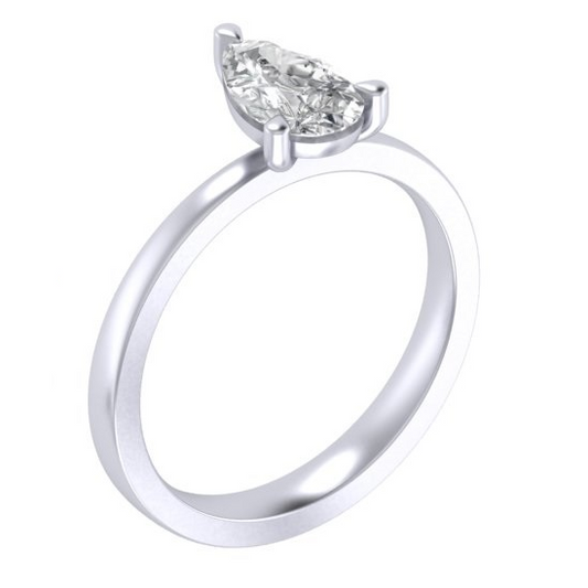 RC1794 Pear Diamond Solitaire Ring