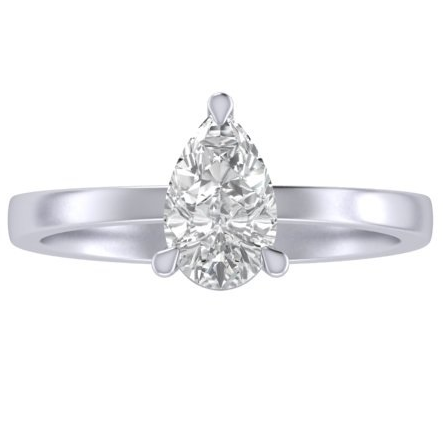 RC1794 Pear Diamond Solitaire Ring