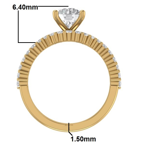 RC2551A Round Diamond Double Band